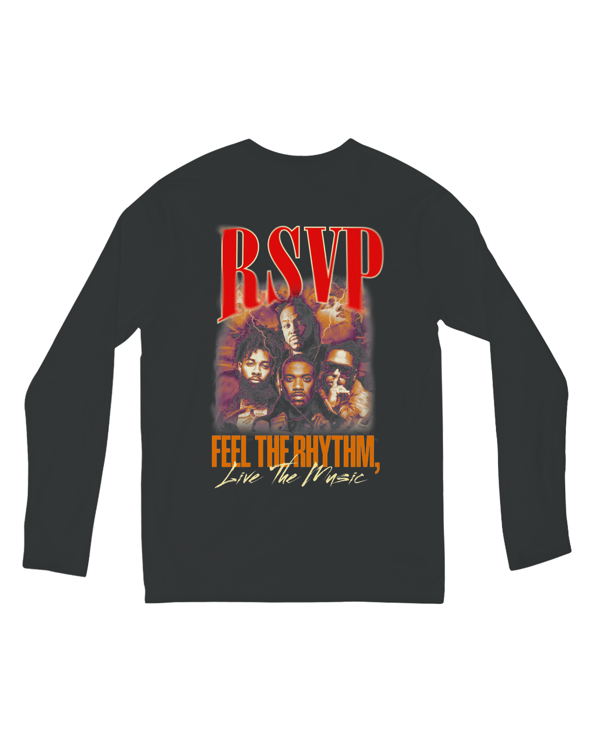 Product RSVP Feel the Rhythm Long Sleeve - Back Design